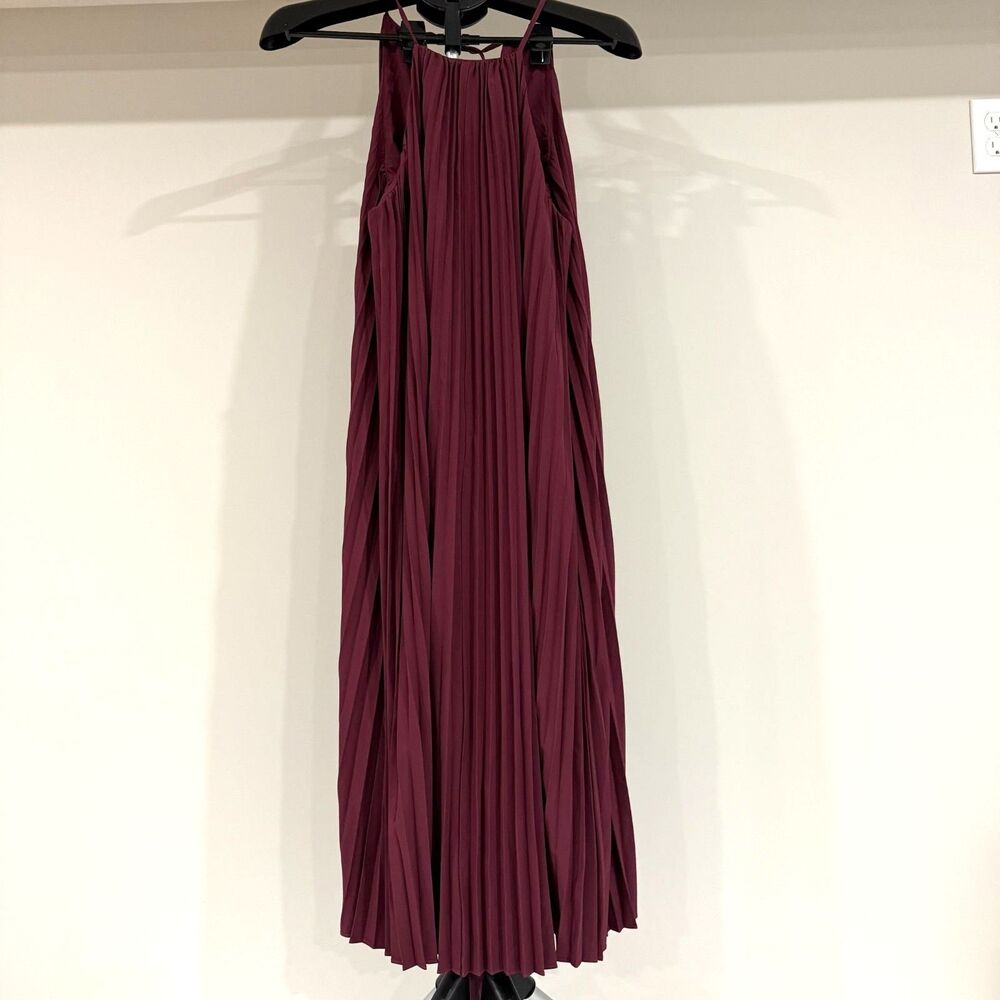 HALARA NWOT Breezeful Plissé Halter Tie-Back Sleeveless Maxi Dress - Size Small - Picture 8 of 14
